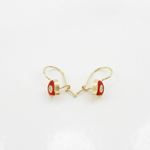 14K Yellow gold Heart cz hoop earrings for Children/Kids web57 2