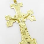 Mens 10k Yellow gold Jesus crucifix charm EGP72 2