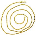 14K YELLOW Gold SOLID ITALY CUBAN Chain - 24 Inches Long 2MM Wide 2