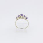 10k Yellow Gold Syntetic purple gemstone ring ajr14 Size: 8 2