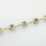 Ladies 10K Solid Yellow Gold evil eye star bracelet Length - 7 inches Width - 10mm 4