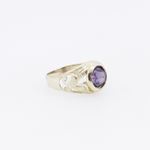 10k Yellow Gold Syntetic purple gemstone ring ajjr94 Size: 2 4