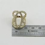 10K Yellow Gold womens designer lace ring ASVJ1 4