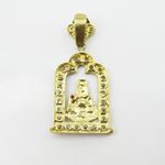 Mens 10k Yellow gold Red and white gemstone mary charm EGP48 4