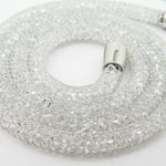 Womens Sterling silver White chain with crystal inside 2