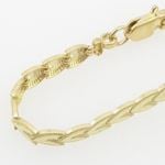 Women 10k Yellow Gold link vintage style bracelet 7.25 inches long and 10mm wide 2