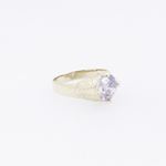 10k Yellow Gold Syntetic white gemstone ring ajjr71 Size: 2 4