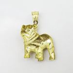 Mens 10k Yellow gold Bulldog charm EGP58 4