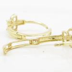 14K Yellow gold Butterfly cz hoop earrings for Children/Kids web327 4