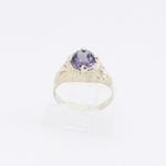 10k Yellow Gold Syntetic purple gemstone ring ajjr78 Size: 2.25 2