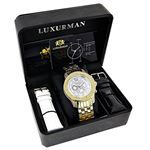 Mens Diamond Watches: Raptor Yellow Gold Plated-4