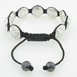 White Greek style medusa string bracelet beaded macrame jewelry fashion bead 4