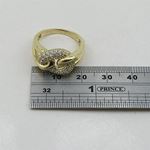 10K Yellow Gold womens wedding band engagement ring ASVJ30 4