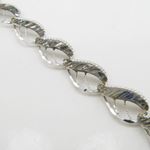 Women silver fancy link bracelet SB3 7.25 inches long and 9mm wide 2