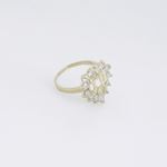 10k Yellow Gold Syntetic white gemstone ring ajr1 Size: 7.25 4