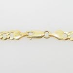 Mens 10k Yellow Gold diamond cut figaro cuban mariner link bracelet 8.5 inches long and 6mm wide 4