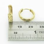 womens bp17 fancy earrings 14K yellow gold italian ball stud huggie hoop 4