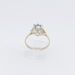 10k Yellow Gold Syntetic purple gemstone ring ajr33 Size: 8 2