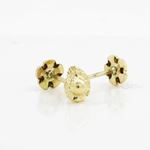 14K Yellow gold Flower pearl stud earrings for Children/Kids web213 4