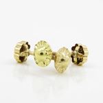 14K Yellow gold Fancy flower stud earrings for Children/Kids web179 4