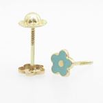 "14K Gold Earrings heart star flower dolphin penguin for Childeren