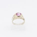 10k Yellow Gold Syntetic red gemstone ring ajjr83 Size: 2 2