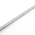 Ladies .925 Italian Sterling Silver princess cut cz bracelet Length - 8 inches Width - 3mm 4