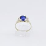 10k Yellow Gold Syntetic blue gemstone ring ajr45 Size: 7 2