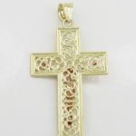 Mens 10k Yellow and Pink gold Yellow and pink gold jesus crucifix pendant GCHA20 4