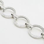 Sterling silver greek key round link bracelet SB104 7 inches long and 15mm wide 2