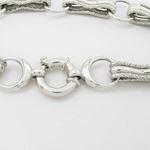 Womens Sterling silver Circular multi link bracelet 2