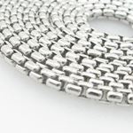 Mens .925 Italian Sterling Silver Box Link Chain Length - 36 inches Width - 3mm 2