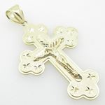 Mens 10K Solid Yellow Gold jesus cross Length - 2.36 inches Width - 1.38 inches 2