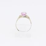 10k Yellow Gold Syntetic pink gemstone ring ajr1 Size: 4.5 2