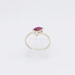 10k Yellow Gold Syntetic red gemstone ring ajr40 Size: 7.5 2