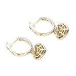 Ladies 14K Dangle Natural 0.75 Ctw Pave Set Diam-2