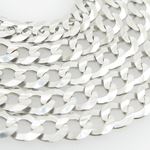 Mens White-Gold Cuban Link Chain Length - 24 inches Width - 4.5mm 2