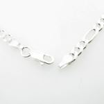Silver Figaro link chain Necklace BDC77 4