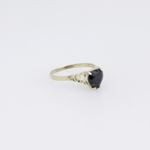 10k Yellow Gold Syntetic dark gemstone ring ajr35 Size: 7.25 4