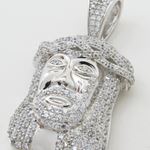 Jesus face cz pendant SB63 41mm tall and 22mm wide 2