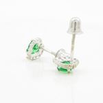 14K White gold Heart cz stud earrings for Children/Kids web245 4