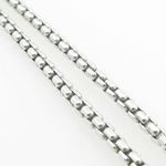 Mens .925 Italian Sterling Silver Box Link Chain Length - 30 inches Width - 2mm 4