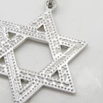 Star of david silver pendant SB57 44mm tall and 26mm wide 2