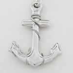 Fancy anchor silver pendant SB55 43mm tall and 26mm wide 4