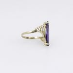 10k Yellow Gold Syntetic purple gemstone ring ajr24 Size: 7 4