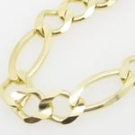 Mens 10k Yellow Gold figaro cuban mariner link bracelet AGMBRP29 8.5 inches long and 10mm wide 2