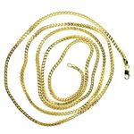 "10K YELLOW Gold FRANCO HOLLOW CHAIN - 24"" Long 1.90MM Wide 2"