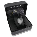 Ladies Large Black Real Diamond Watch 2.15ct LUXURMAN Watches Mother of Pearl 4
