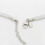 Womens Sterling silver Fancy white chain with crystal inside 4