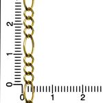 14K YELLOW Gold SOLID FIGARO Chain - 24 Inches Long 3.6MM Wide 4